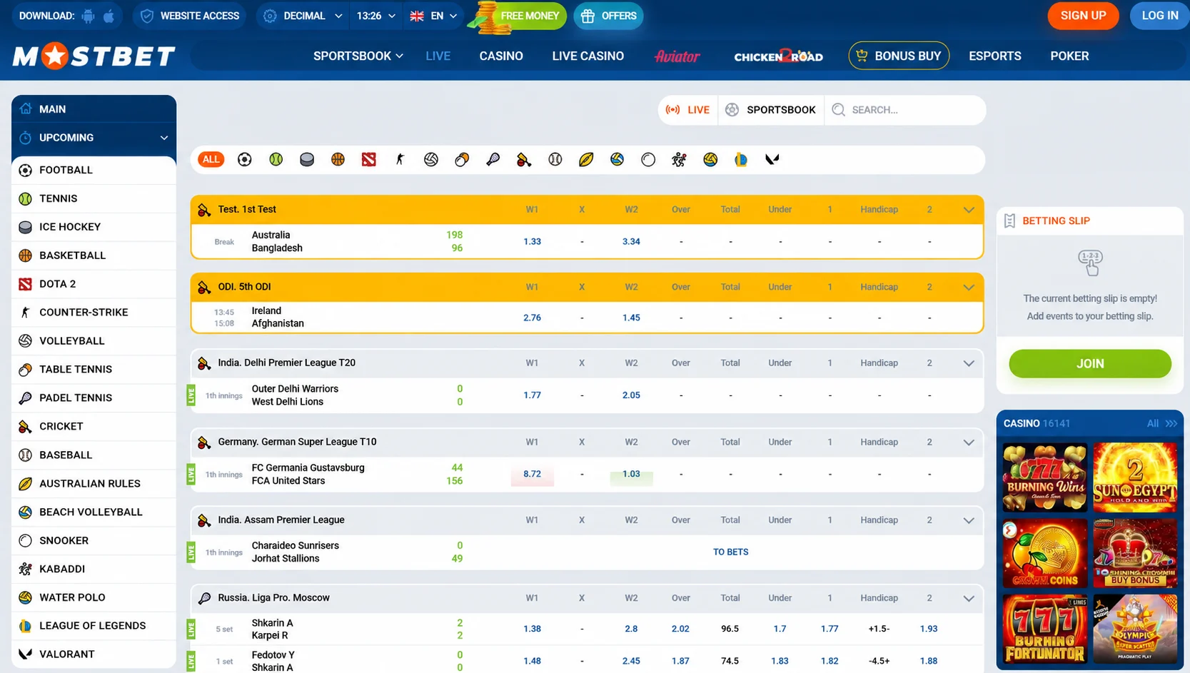 Step-by-step sign-up walkthrough — Mostbet login