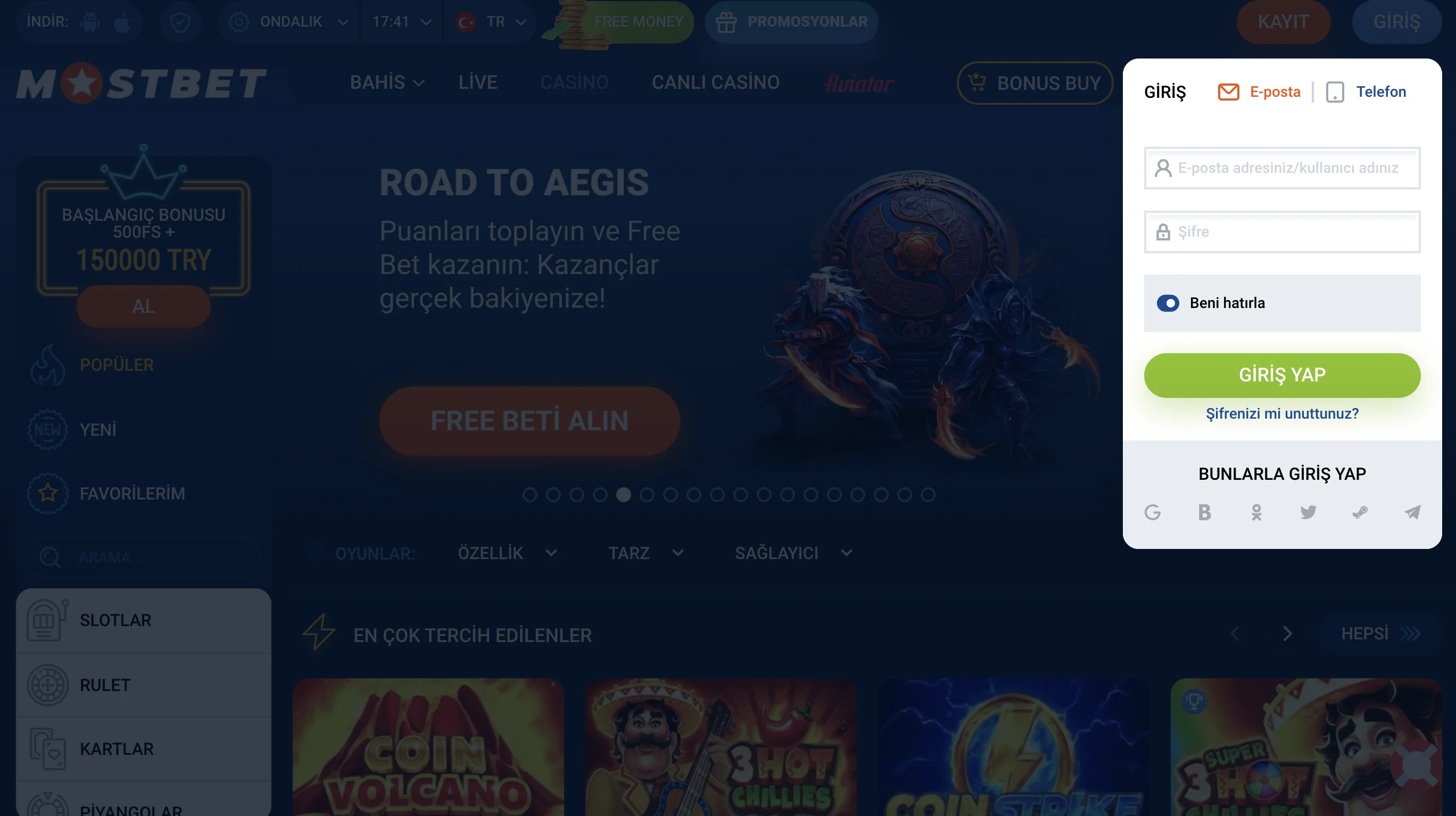 Mostbet giriş: her cihazdan giriş yapmak